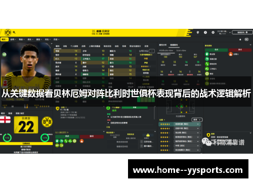 从关键数据看贝林厄姆对阵比利时世俱杯表现背后的战术逻辑解析